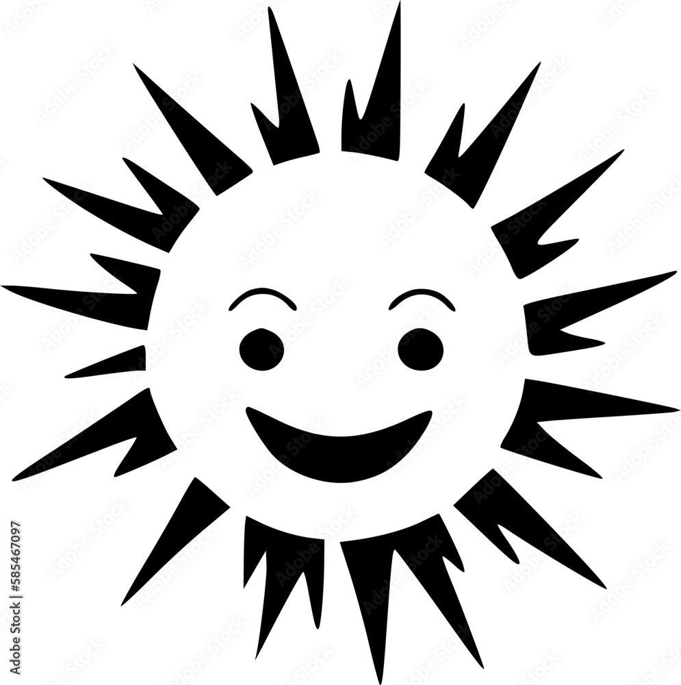 Sun - Minimalist and Flat Logo - Vector illustration Sun - Minimalist and Flat Logo - Vector illustration