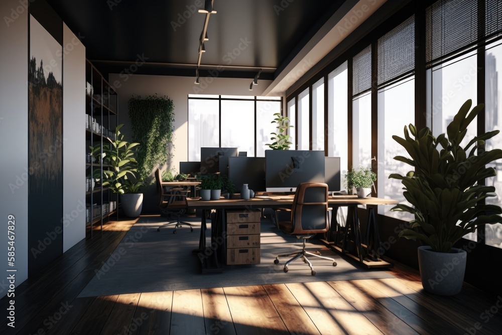 Modern office architecture design render