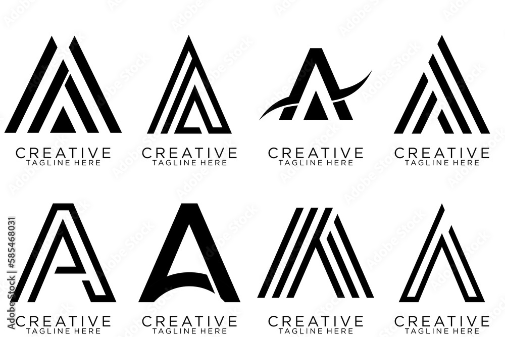 logo collection, Abstract letter A logo design. icons for business of luxury, elegant, simple. logo collection, Abstract letter A logo design. icons for business of luxury, elegant, simple.