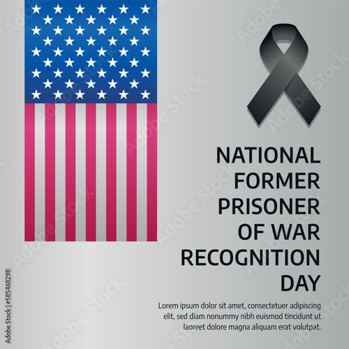 vector graphic of national former prisoner of war recognition day good for national former prisoner of war recognition day celebration. flat design. flyer design.flat illustration.