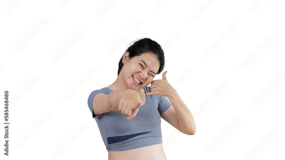 Asian woman laughing happily on PNG file, Happiness through laughter, Funny, Copy space, Portrait, Advertising text area, Isolated on PNG File. Asian woman laughing happily on PNG file, Happiness through laughter, Funny, Copy space, Portrait, Advertising text area, Isolated on PNG File.