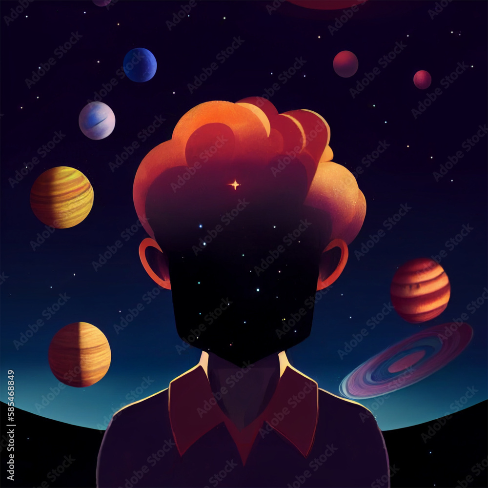 Fototapeta premium Weltraum Avatar im Comic Stil 1, Comic Look Space Guy