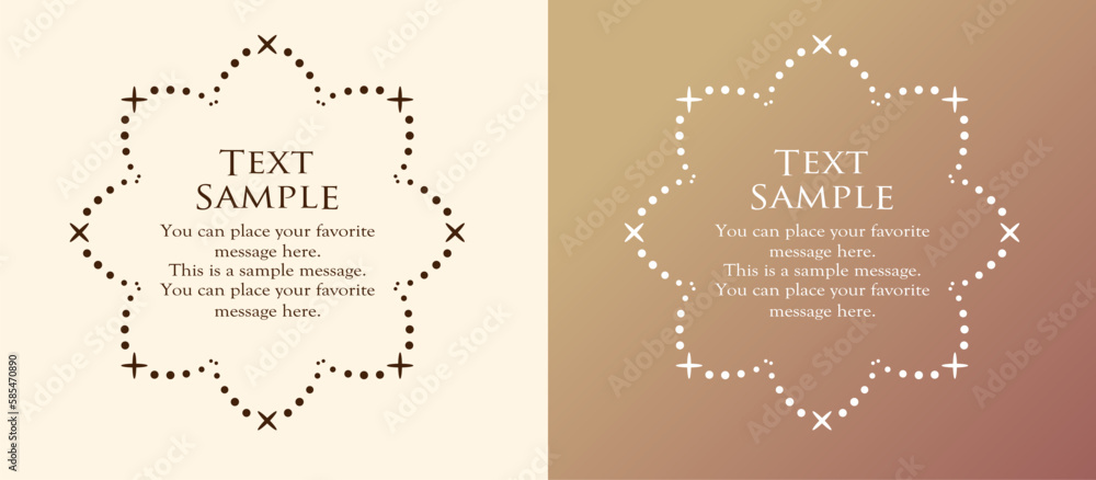 Fashionable frame. Design template. A set of gorgeous foreheads. Fashionable frame. Design template. A set of gorgeous foreheads.