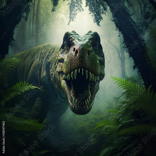 tyrannosaurus rex dinosaur in zoo © msroster
