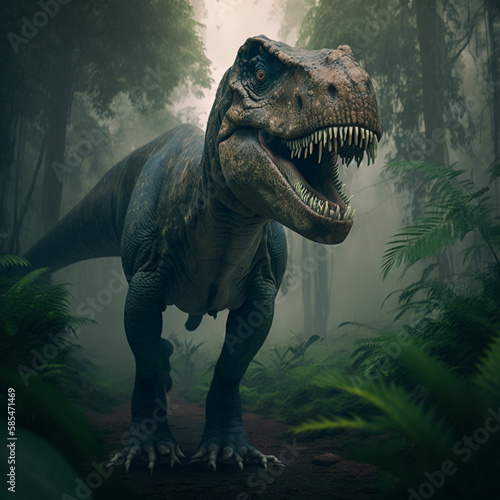 tyrannosaurus rex dinosaur 3d render © msroster