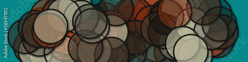 Circles with shadows generative art background art illustration