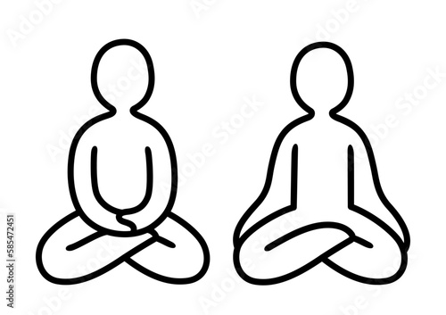Meditation doodle icon