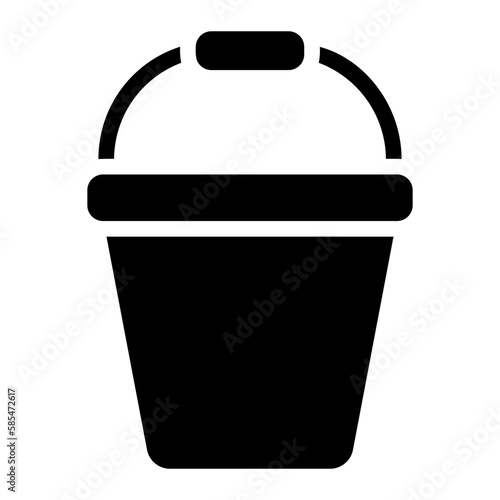 bucket glyph icon