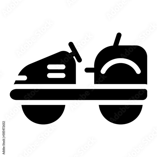 lawn mower glyph icon