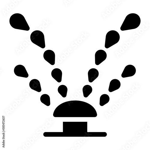 sprinkler glyph icon
