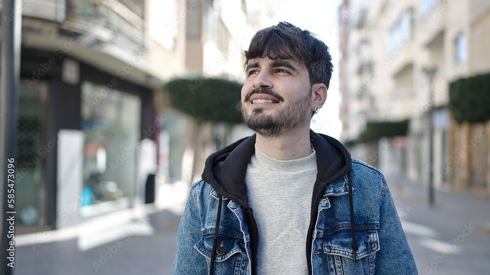 Young hispanic man smiling confident at street Young hispanic man smiling confident at street