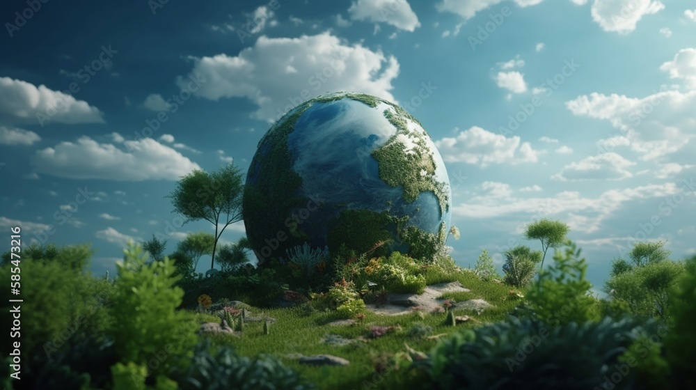 earth in space. Generative AI, Generative, AI earth in space. Generative AI, Generative, AI