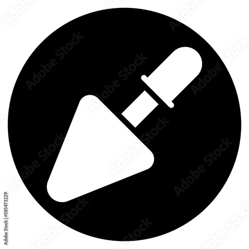 trowel glyph icon