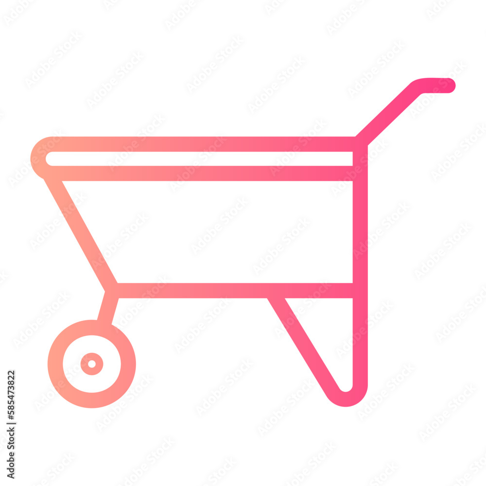 wheelbarrow gradient icon wheelbarrow gradient icon