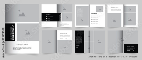 Portfolio template design or architecture and interior portfolio template