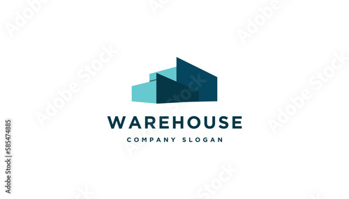 Ware house or garage logo design vector illustration.