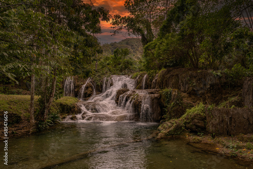 beautiful Mexican cascading waterfalls.
