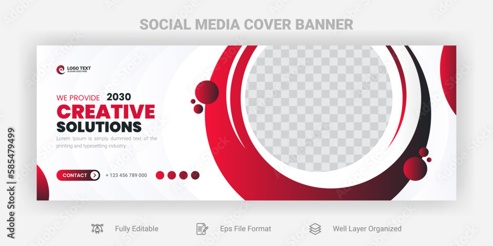 Business facebook cover banner template design  - obrazy, fototapety, plakaty 