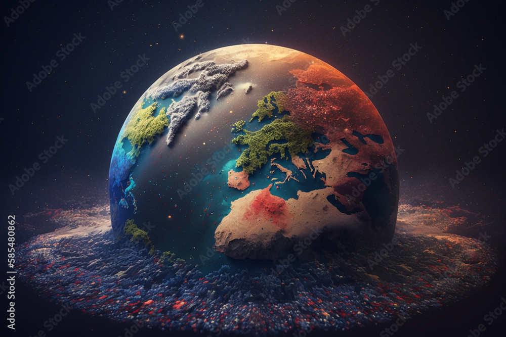 The only home we have, preserving the environment. A fragile world, the