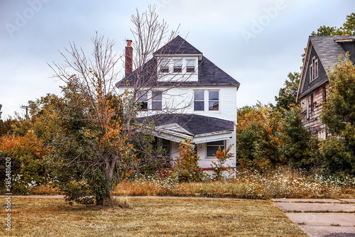 Abandoned house in Detroit, Michigan photo