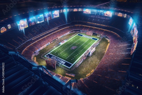 NFL Superbowl stadium at night.American football . photo