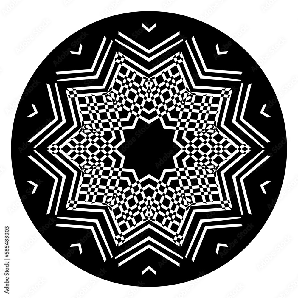 Abstract contemporary seamless pattern of ornament elements. Geometric shapes, textures. Vibrant round print. Abstract contemporary seamless pattern of ornament elements. Geometric shapes, textures. Vibrant round print.