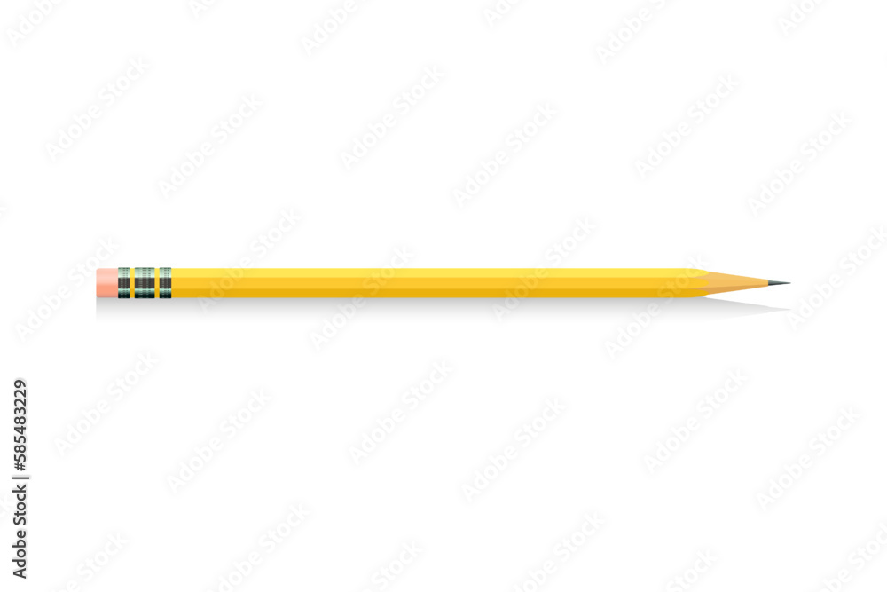 Realistic style pencil for various websites. isolated on white background. Vector illustration. Realistic style pencil for various websites. isolated on white background. Vector illustration.