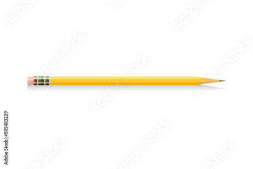 Realistic style pencil for various websites. isolated on white background. Vector illustration.