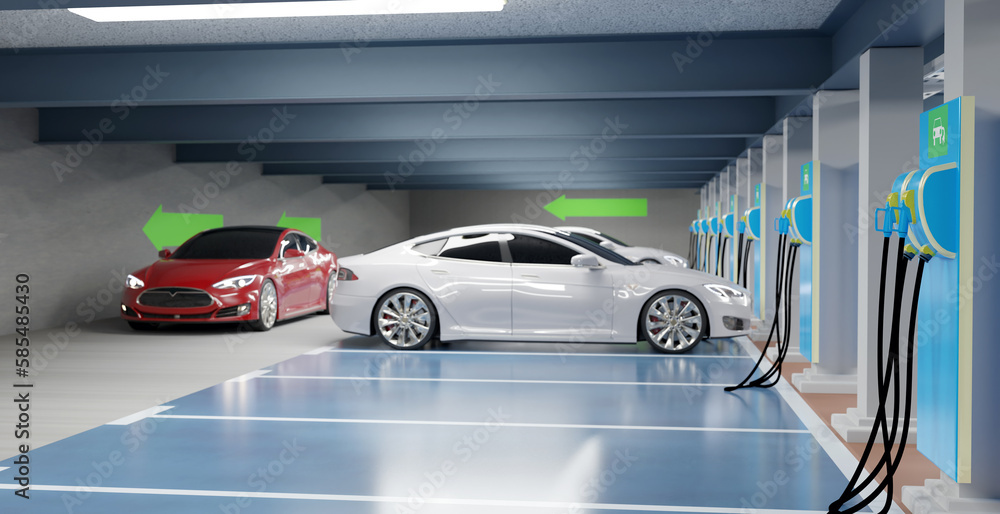 Obraz premium ev charging point