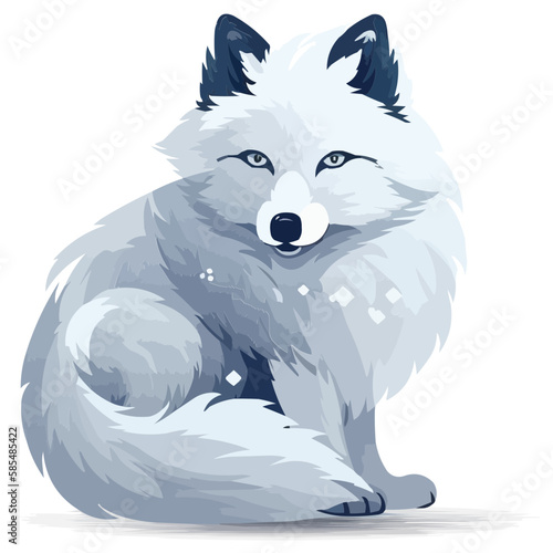 Arctic Fox face head logo vector