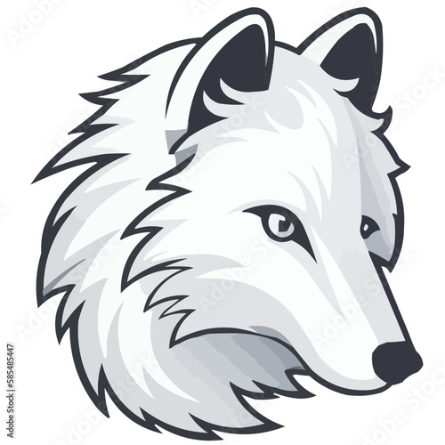 Arctic Fox face head logo vector