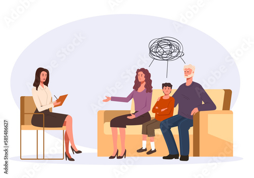 People therapy psychologist psychology psychotherapy therapist diagnosis support concept. Vector graphic design illustration
