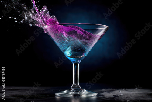 Wallpaper Mural color's drink with ice. Cocktail making bar tools on the table generative ai Torontodigital.ca