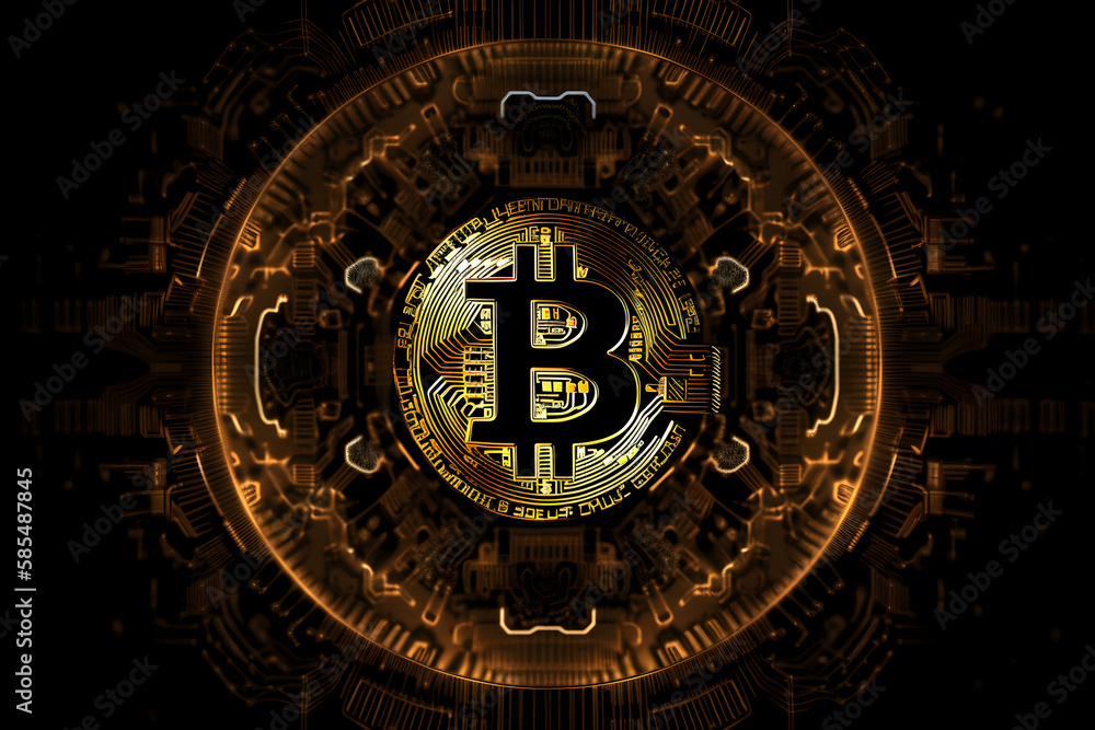 Background with cryptocurrency coins. Background ideal for projects related to finance, technology and digital currency. Generative AI
