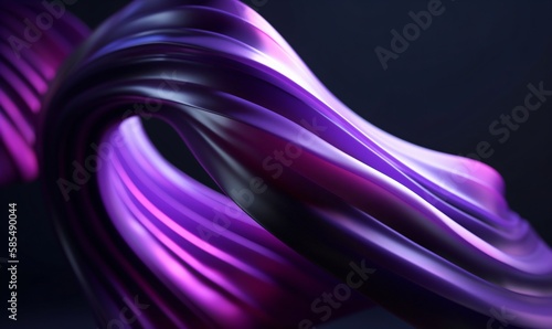 Purple abstract wavy background  Generative AI