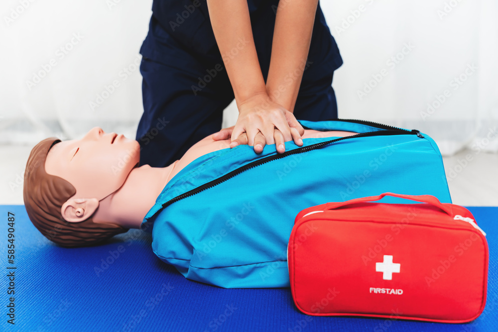Fotografia do Stock: CPR Training ,Emergency and first aid class on cpr ...
