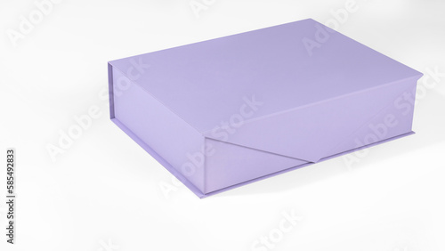 Purple box mockup in volume for design