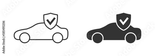 Car insurance icon. Vector illustration.