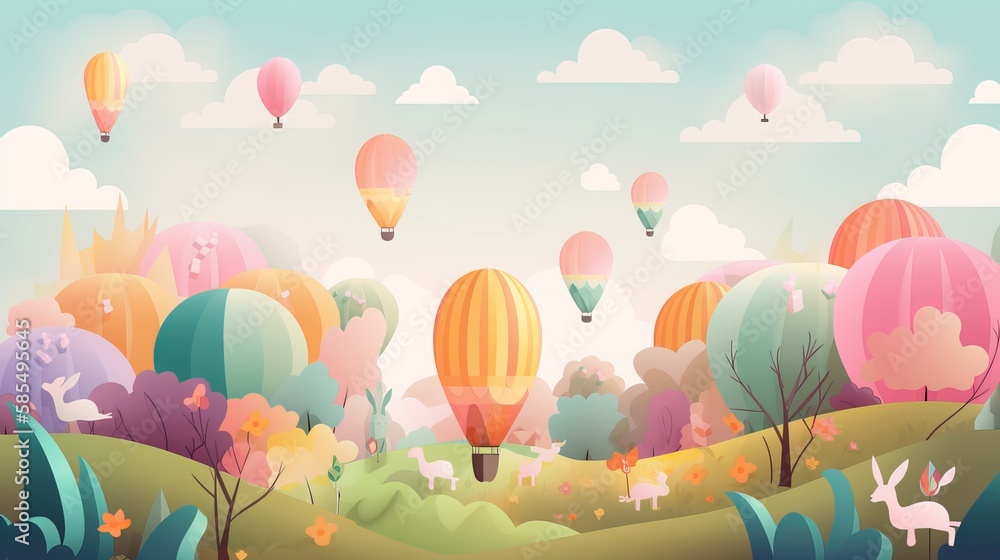 easter colorfull background - Generative AI easter colorfull background - Generative AI