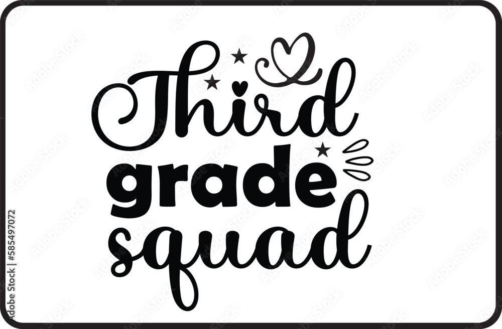 Third grade squad svg design