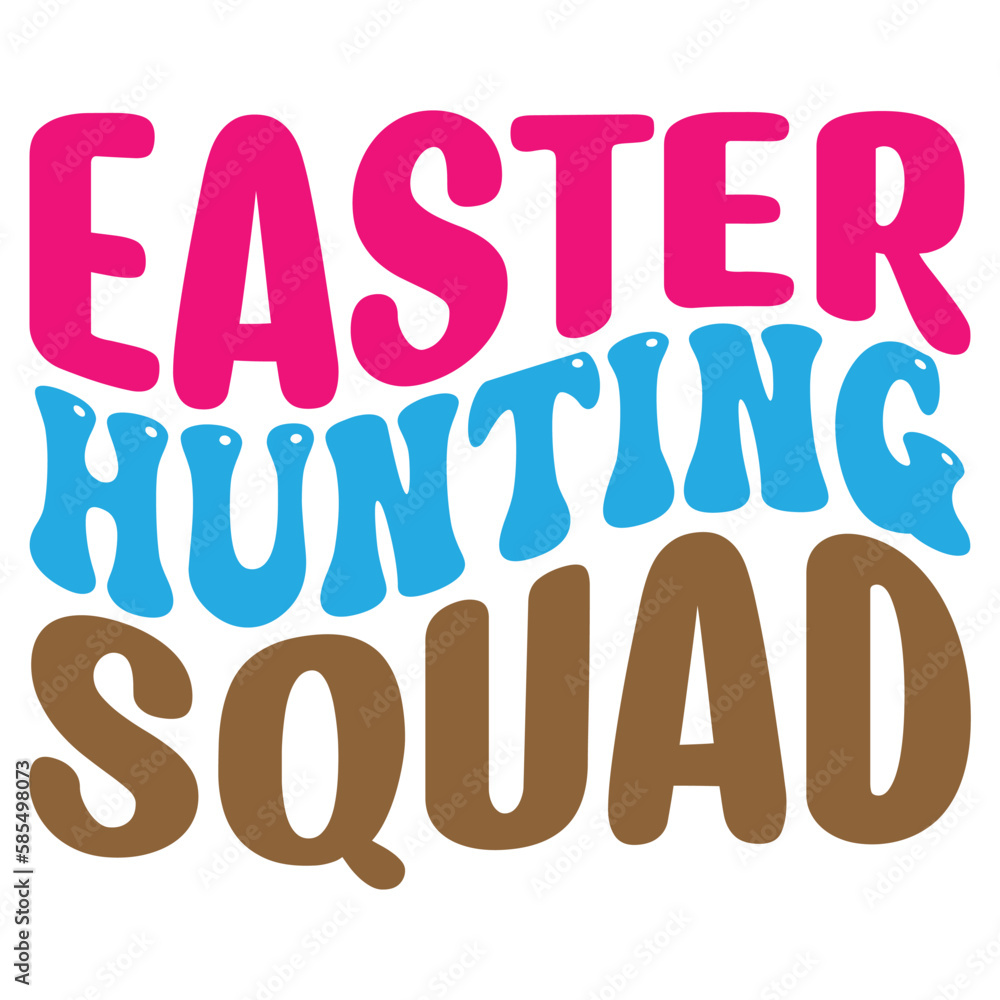  Easter retro  SVG design, Easter Hunting Squad