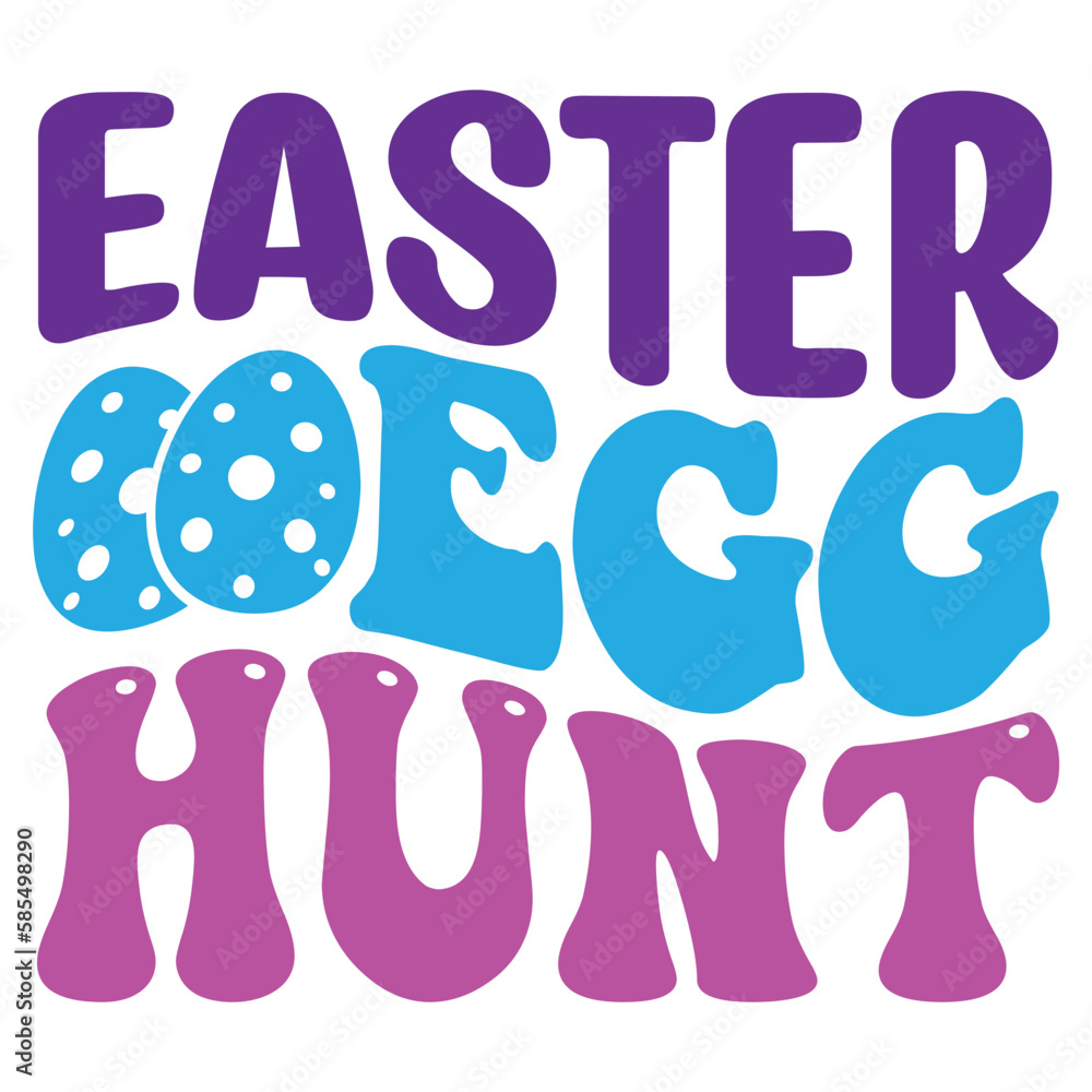 Easter retro  SVG design, Easter Egg Hunt