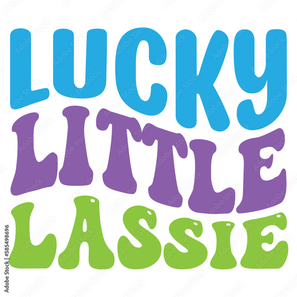 Easter retro SVG design, Lucky Little Lassie Easter retro SVG design, Lucky Little Lassie
