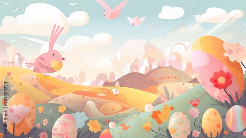 easter day background - Generative AI