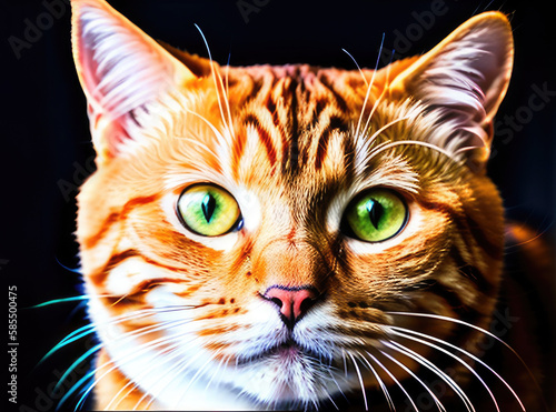 portrait of a red cute home cat © Nikodem