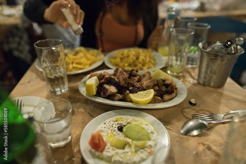 Gyrosteller Abendessen Fleischhaltige K  che Griechenland