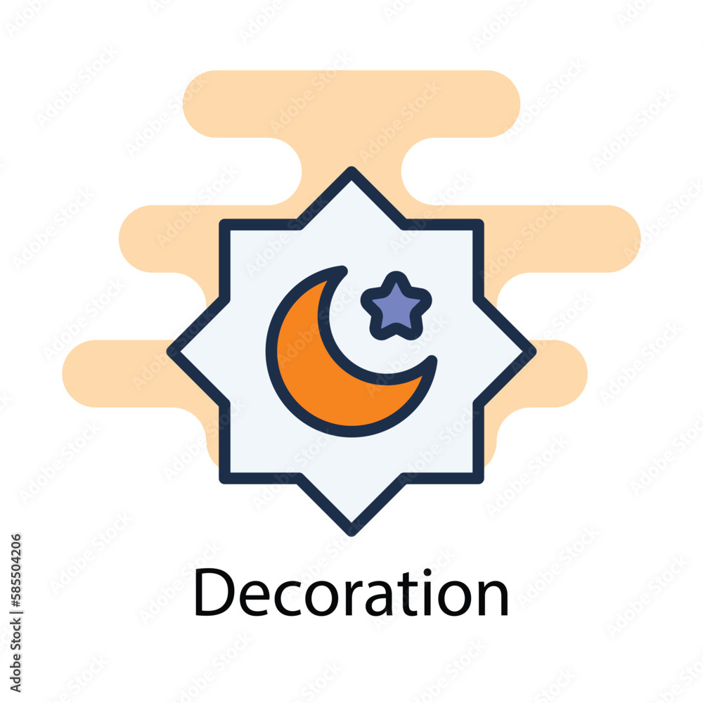 Decoration icon. Suitable for Web Page, Mobile App, UI, UX and GUI design.