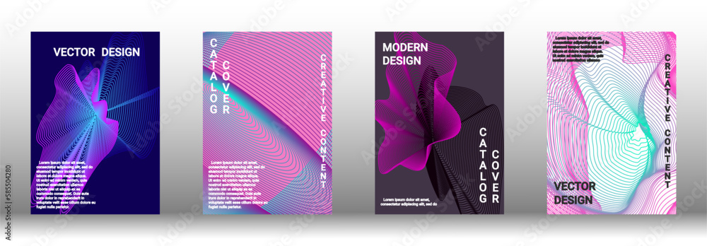 A set of modern abstract covers with abstract gradient linear waves. A set of modern abstract covers with abstract gradient linear waves.