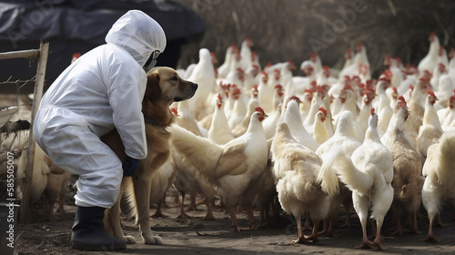 H5N1 bird flu - ai generated