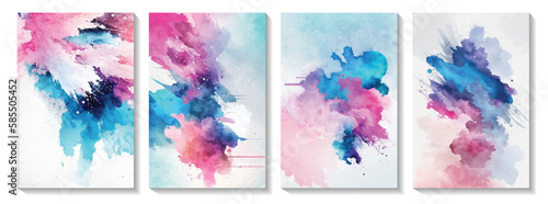Abstract multicolored watercolor background design